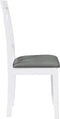 vidaXL - Eetkamerstoelen - met - kussens - 2 - st - massief - hout - rubber - wit