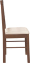 vidaXL - Eetkamerstoelen - met - kussens - 2 - st - massief - hout - rubber - bruin