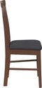 vidaXL - Eetkamerstoelen - met - kussens - 2 - st - massief - hout - rubber - bruin