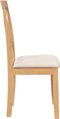 vidaXL - Eetkamerstoelen - met - kussens - 2 - st - massief - hout - rubber