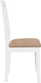 vidaXL - Eetkamerstoelen - met - kussens - 2 - st - massief - hout - rubber - wit