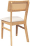 vidaXL - Eetkamerstoelen - met - kussens - 2 - st - massief - hout - rubber