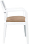 vidaXL - Eetkamerstoelen - met - kussens - 2 - st - massief - hout - rubber - wit
