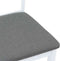 vidaXL - Eetkamerstoelen - met - kussens - 2 - st - massief - hout - rubber - wit