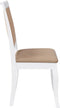 vidaXL - Eetkamerstoelen - met - kussens - 2 - st - massief - hout - rubber - wit
