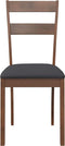 vidaXL - Eetkamerstoelen - met - kussens - 2 - st - massief - hout - rubber - bruin