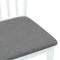 vidaXL - Eetkamerstoelen - met - kussens - 2 - st - massief - hout - rubber - wit