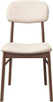 vidaXL - Eetkamerstoelen - met - kussens - 2 - st - massief - hout - rubber - bruin