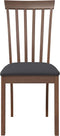 vidaXL - Eetkamerstoelen - met - kussens - 2 - st - massief - hout - rubber - bruin