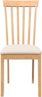 vidaXL - Eetkamerstoelen - met - kussens - 2 - st - massief - hout - naturel - rubber