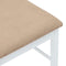 vidaXL - Eetkamerstoelen - met - kussens - 2 - st - massief - hout - rubber - wit