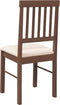 vidaXL - Eetkamerstoelen - met - kussens - 2 - st - massief - hout - rubber - bruin