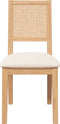 vidaXL - Eetkamerstoelen - met - kussens - 2 - st - massief - hout - rubber