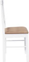 vidaXL - Eetkamerstoelen - met - kussens - 2 - st - massief - hout - rubber - wit