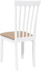 vidaXL - Eetkamerstoelen - met - kussens - 2 - st - massief - hout - rubber - wit