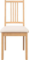 vidaXL - Eetkamerstoelen - met - kussens - 2 - st - massief - hout - naturel - rubber