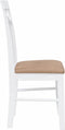 vidaXL - Eetkamerstoelen - met - kussens - 2 - st - massief - hout - rubber - wit