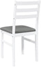vidaXL - Eetkamerstoelen - met - kussens - 2 - st - massief - hout - rubber - wit
