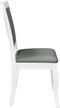 vidaXL - Eetkamerstoelen - met - kussens - 2 - st - massief - hout - rubber - wit