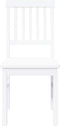 vidaXL - Eetkamerstoelen - met - kussens - 2 - st - massief - hout - rubber - wit