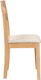 vidaXL - Eetkamerstoelen - met - kussens - 2 - st - massief - hout - naturel - rubber