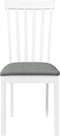 vidaXL - Eetkamerstoelen - met - kussens - 2 - st - massief - hout - rubber - wit