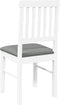 vidaXL - Eetkamerstoelen - met - kussens - 2 - st - massief - hout - rubber - wit