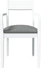 vidaXL - Eetkamerstoelen - met - kussens - 2 - st - massief - hout - rubber - wit