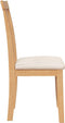 vidaXL - Eetkamerstoelen - met - kussens - 2 - st - massief - hout - naturel - rubber