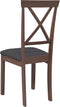 vidaXL - Eetkamerstoelen - met - kussens - 2 - st - massief - hout - rubber - bruin