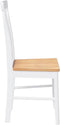 vidaXL - Eetkamerstoelen - met - kussens - 2 - st - massief - hout - rubber - wit