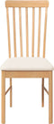 vidaXL - Eetkamerstoelen - met - kussens - 2 - st - massief - hout - rubber