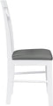 vidaXL - Eetkamerstoelen - met - kussens - 2 - st - massief - hout - rubber - wit