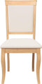vidaXL - Eetkamerstoelen - met - kussens - 2 - st - massief - hout - naturel - rubber