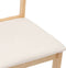 vidaXL - Eetkamerstoelen - met - kussens - 2 - st - massief - hout - naturel - rubber