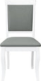 vidaXL - Eetkamerstoelen - met - kussens - 2 - st - massief - hout - rubber - wit