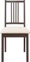 vidaXL - Eetkamerstoelen - met - kussens - 2 - st - massief - hout - rubber - bruin