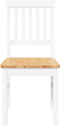 vidaXL - Eetkamerstoelen - met - kussens - 2 - st - massief - hout - rubber - wit