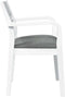 vidaXL - Eetkamerstoelen - met - kussens - 2 - st - massief - hout - rubber - wit