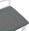 vidaXL - Eetkamerstoelen - met - kussens - 2 - st - massief - hout - rubber - wit