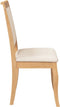 vidaXL - Eetkamerstoelen - met - kussens - 2 - st - massief - hout - naturel - rubber