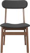 vidaXL - Eetkamerstoelen - met - kussens - 2 - st - massief - hout - rubber - bruin