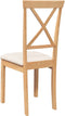 vidaXL - Eetkamerstoelen - met - kussens - 2 - st - massief - hout - rubber