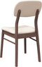 vidaXL - Eetkamerstoelen - met - kussens - 2 - st - massief - hout - rubber - bruin