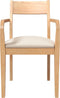 vidaXL - Eetkamerstoelen - met - kussens - 2 - st - massief - hout - naturel - rubber