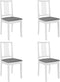 vidaXL - Eetkamerstoelen - met - kussens - 4 - st - massief - hout - wit