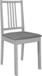 vidaXL - Eetkamerstoelen - met - kussens - 4 - st - massief - hout - grijs