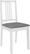 vidaXL - Eetkamerstoelen - met - kussens - 4 - st - massief - hout - wit