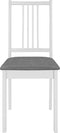 vidaXL - Eetkamerstoelen - met - kussens - 4 - st - massief - hout - wit
