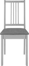 vidaXL - Eetkamerstoelen - met - kussens - 4 - st - massief - hout - grijs